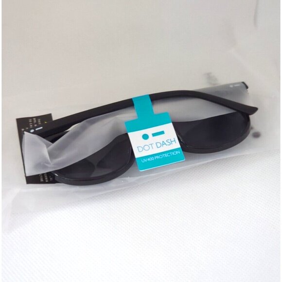 Dot Dash Strobe Polarized Unisex Sunglasses - Black/Black - Picture 2 of 3